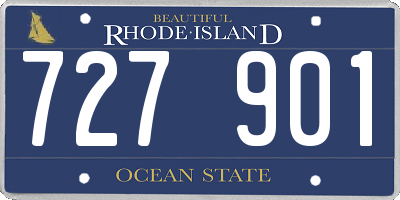 RI license plate 727901