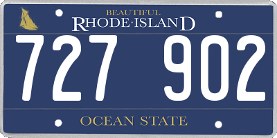RI license plate 727902