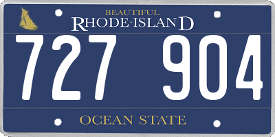 RI license plate 727904