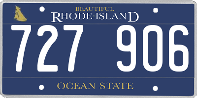RI license plate 727906