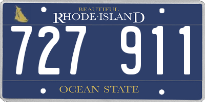 RI license plate 727911