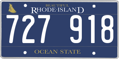 RI license plate 727918