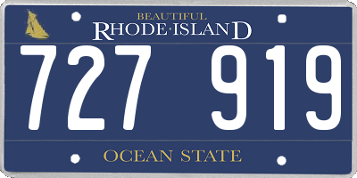 RI license plate 727919