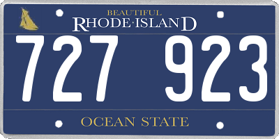 RI license plate 727923