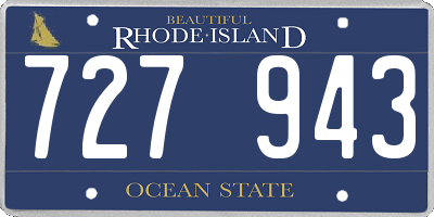 RI license plate 727943