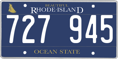 RI license plate 727945
