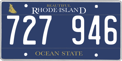 RI license plate 727946