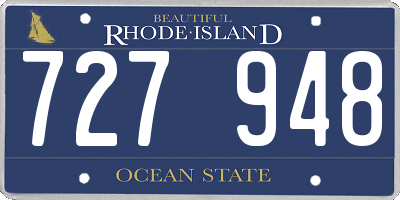 RI license plate 727948
