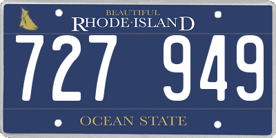 RI license plate 727949