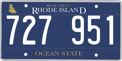 RI license plate 727951