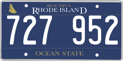 RI license plate 727952
