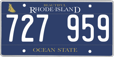 RI license plate 727959