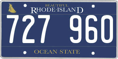 RI license plate 727960