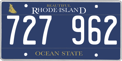 RI license plate 727962