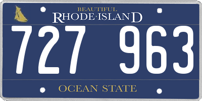 RI license plate 727963