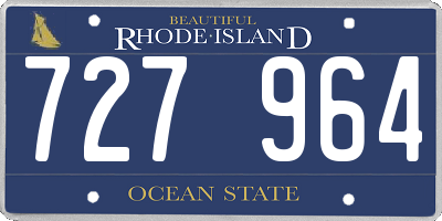 RI license plate 727964
