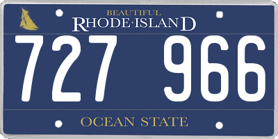 RI license plate 727966
