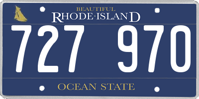 RI license plate 727970