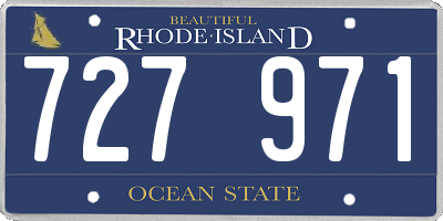 RI license plate 727971