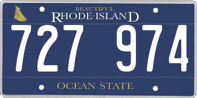 RI license plate 727974