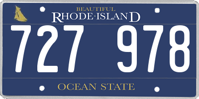 RI license plate 727978