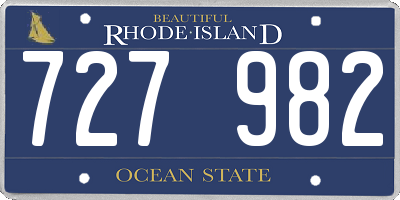 RI license plate 727982