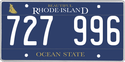 RI license plate 727996