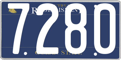 RI license plate 7280