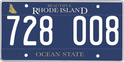 RI license plate 728008