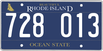 RI license plate 728013