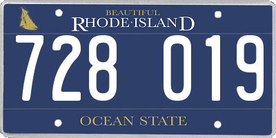 RI license plate 728019