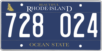 RI license plate 728024