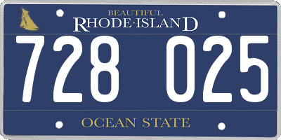 RI license plate 728025