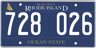 RI license plate 728026