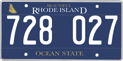 RI license plate 728027