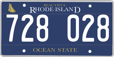 RI license plate 728028