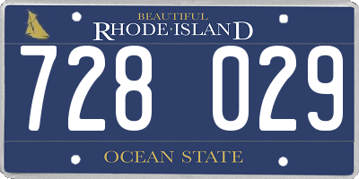 RI license plate 728029