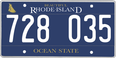 RI license plate 728035