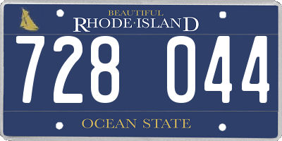 RI license plate 728044