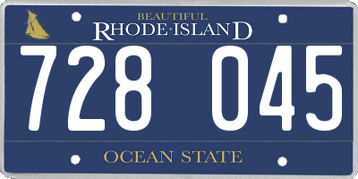 RI license plate 728045