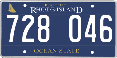 RI license plate 728046