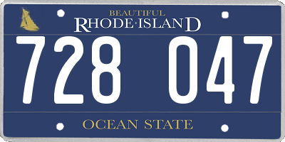 RI license plate 728047