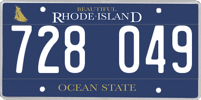 RI license plate 728049