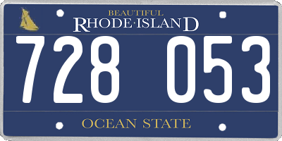 RI license plate 728053