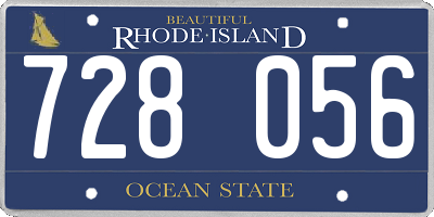 RI license plate 728056