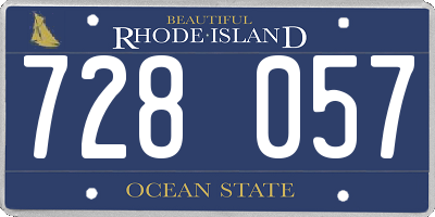 RI license plate 728057
