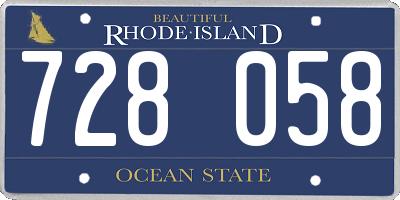RI license plate 728058