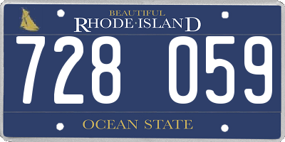 RI license plate 728059