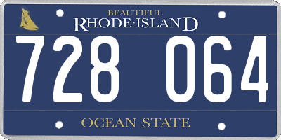 RI license plate 728064