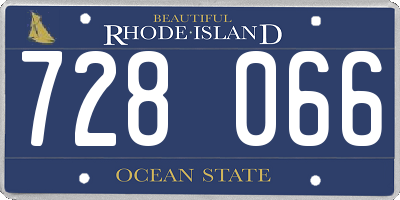 RI license plate 728066